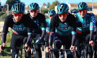 The Bora-Hansgrohe riders show off their 2022 colours
