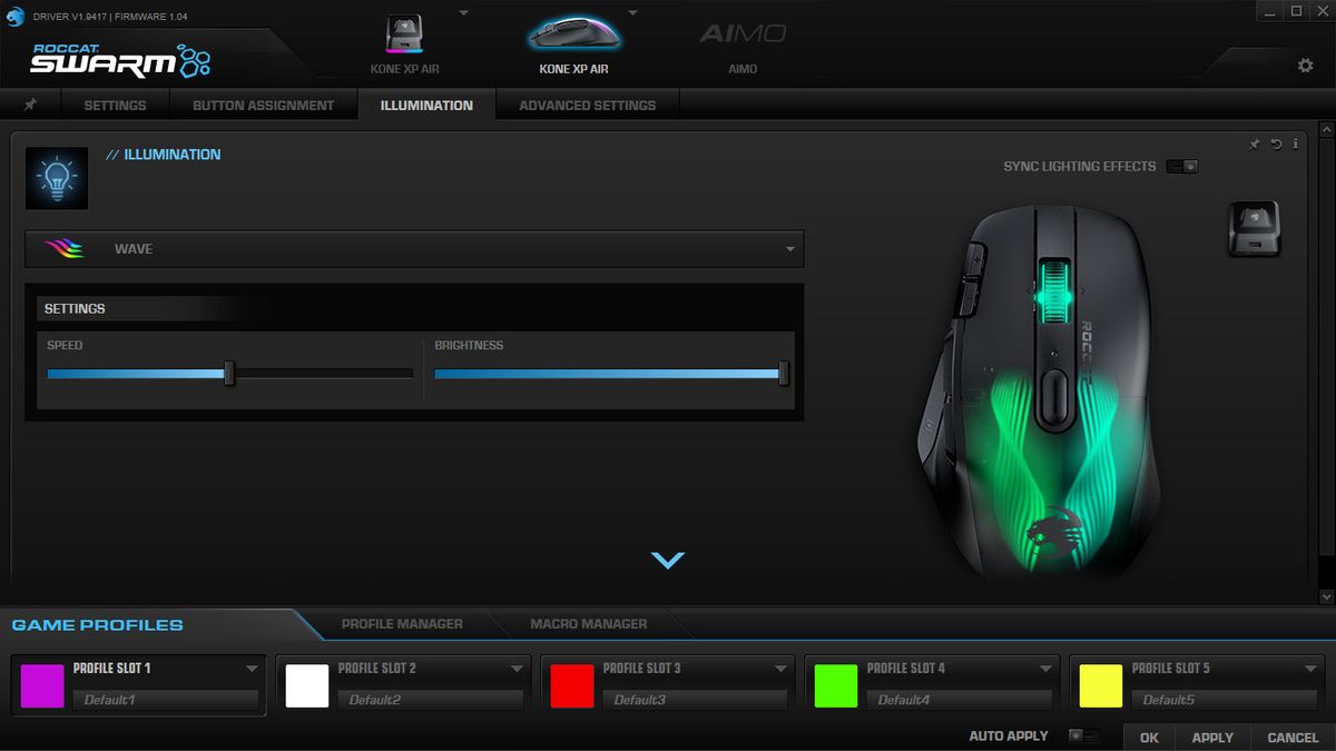 Roccat Kone XP Air Swarm software