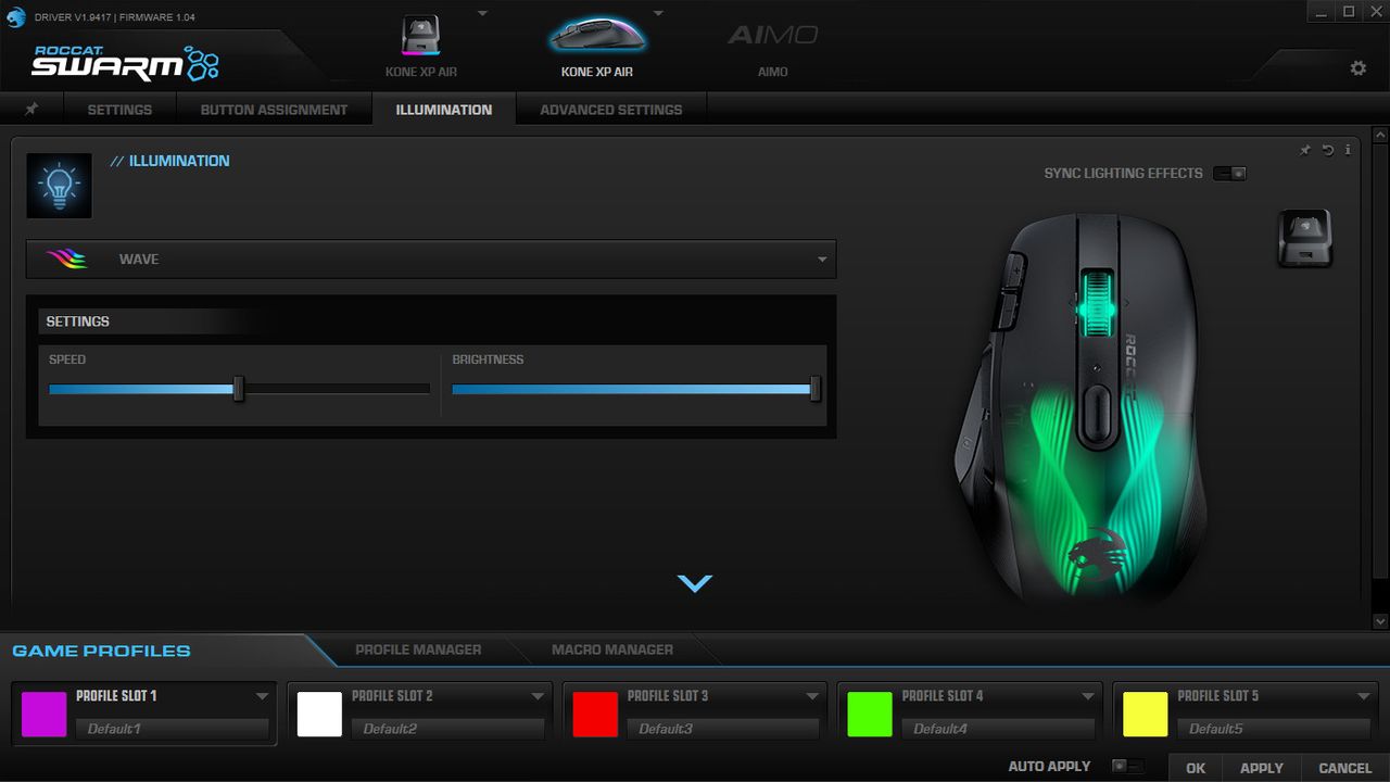 Roccat Kone XP Air Swarm software