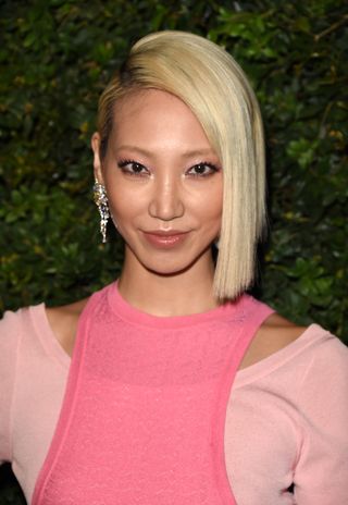 Model Soo Joo Park attends the Charles Finch and Chanel Pre-Oscar Awards Dinner at Madeo Restaurant on February 27, 2016 in Los Angeles, California