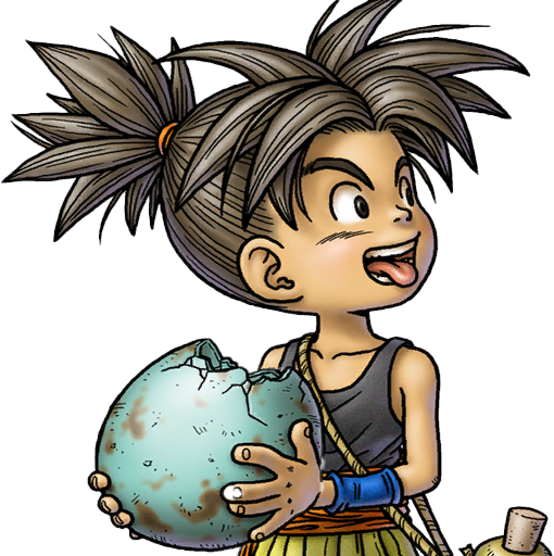 Art of Shu from Blue Dragon holding an egg