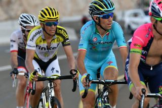 Alberto Contador and Vincenzo Nibali on stage three of the 2016 Abu Dhabi Tour. Photo: Graham Watson