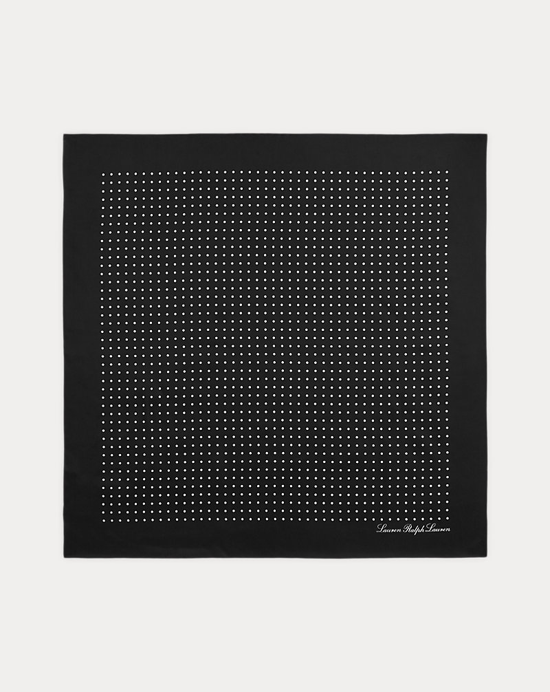 Polka Dot Silk Twill Square Scarf