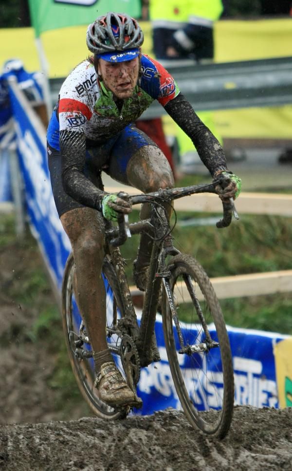 Under 23 racer Matteo Trentin rode to third place