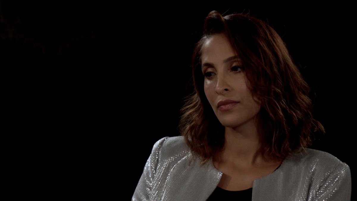 Christel Khalil as Lily a bit sad in The Young and the Restless