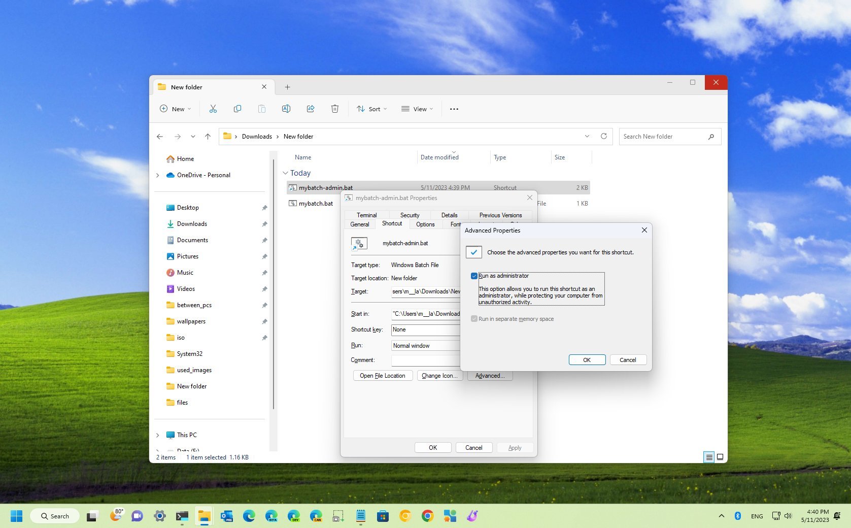 How to Run Batch Files silently in background on Windows 11/10