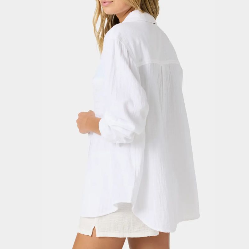 oversized white button up shirt
