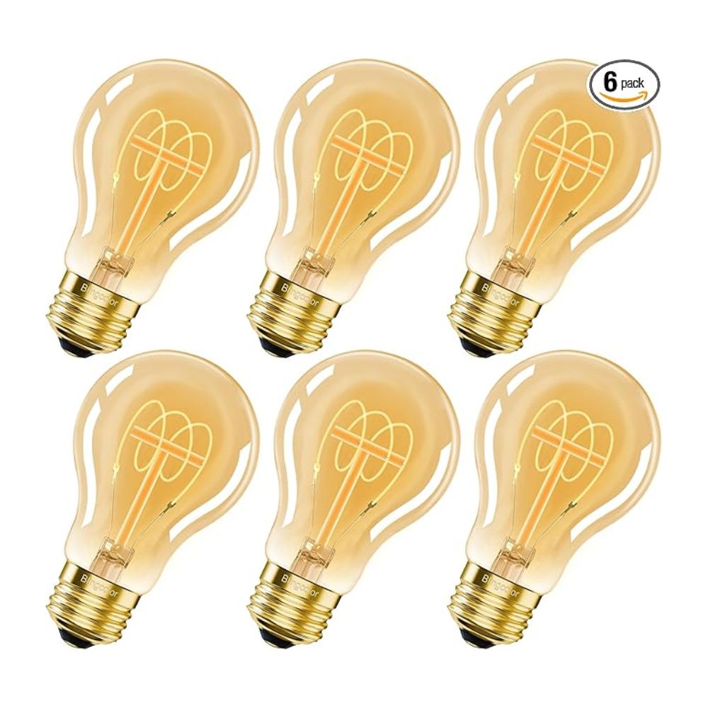 Amber Vintage LED Edison Light Bulbs, 2200K