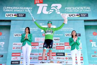 Sam Bennett (Bora-Hansgrohe) wins the first stage of Tour of Turkey and wears the green sprint jersey