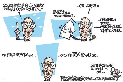 Political Cartoon U.S. mcconnell corporate donations