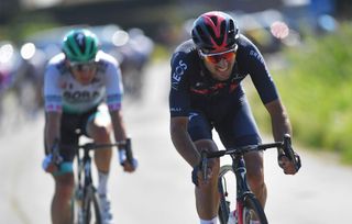 BILZEN BELGIUM SEPTEMBER 03 Gianni Moscon of Italy and Team INEOS Grenadiers competes during the 17th Benelux Tour 2021 Stage 5 a 188km stage from Riemst to Bilzen BeneluxTour on September 03 2021 in Bilzen Belgium Photo by Luc ClaessenGetty Images