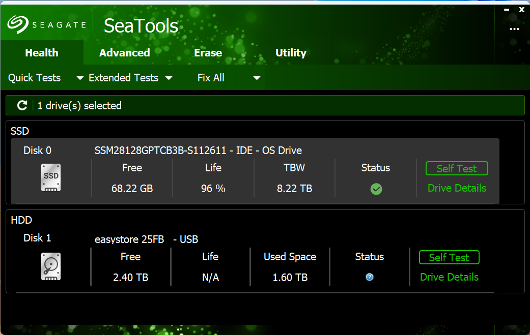 Estado de SSD en Windows