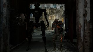 A screenshot of two robots during the upcoming PSVR 2 game AUTOMA