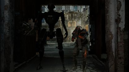 A screenshot of two robots during the upcoming PSVR 2 game AUTOMA