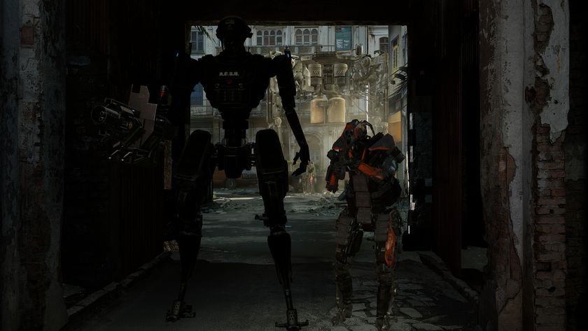 A screenshot of two robots during the upcoming PSVR 2 game AUTOMA