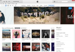 iTunes music store in Windows 10