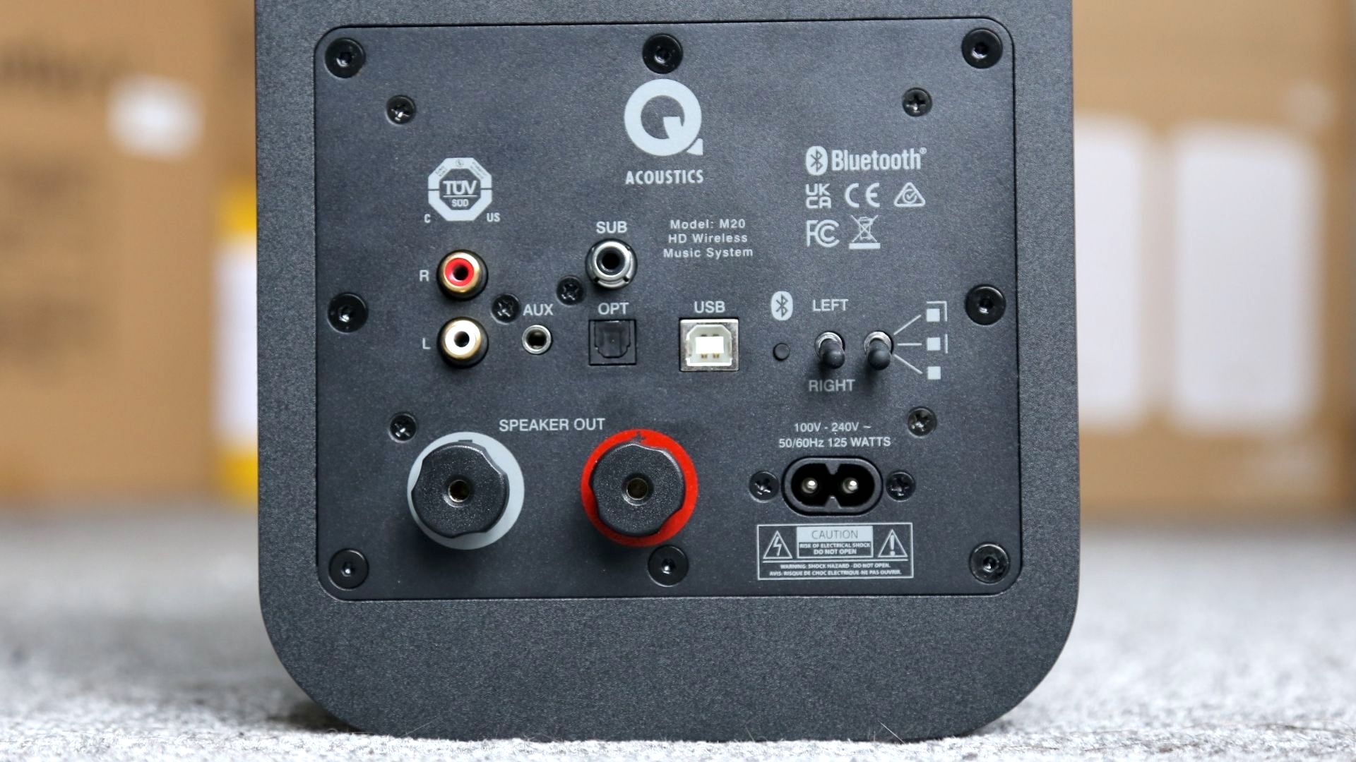 inputs for Q Acoustics M20 HD bookshelf speakers