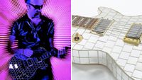 The Edge and his mirror ball Les Paul
