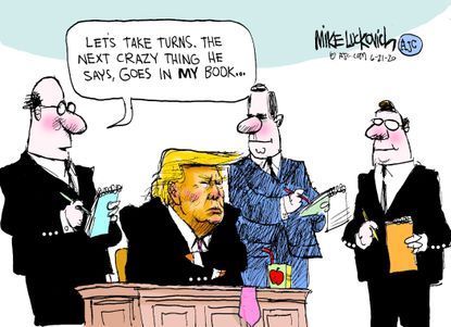 Political Cartoon U.S. Trump Bolton book