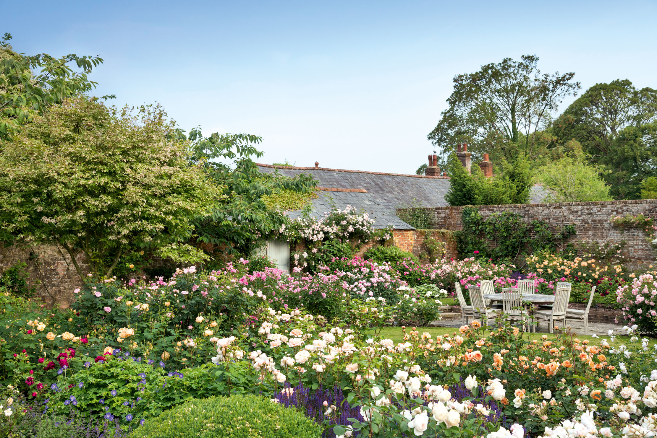 The gardens at Dummer House in Hampshire