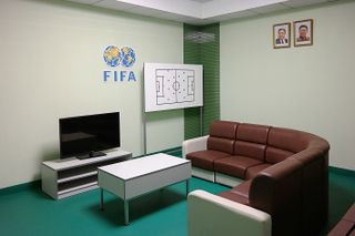 The recently renovated support rooms of the Rungrado May Day Stadium