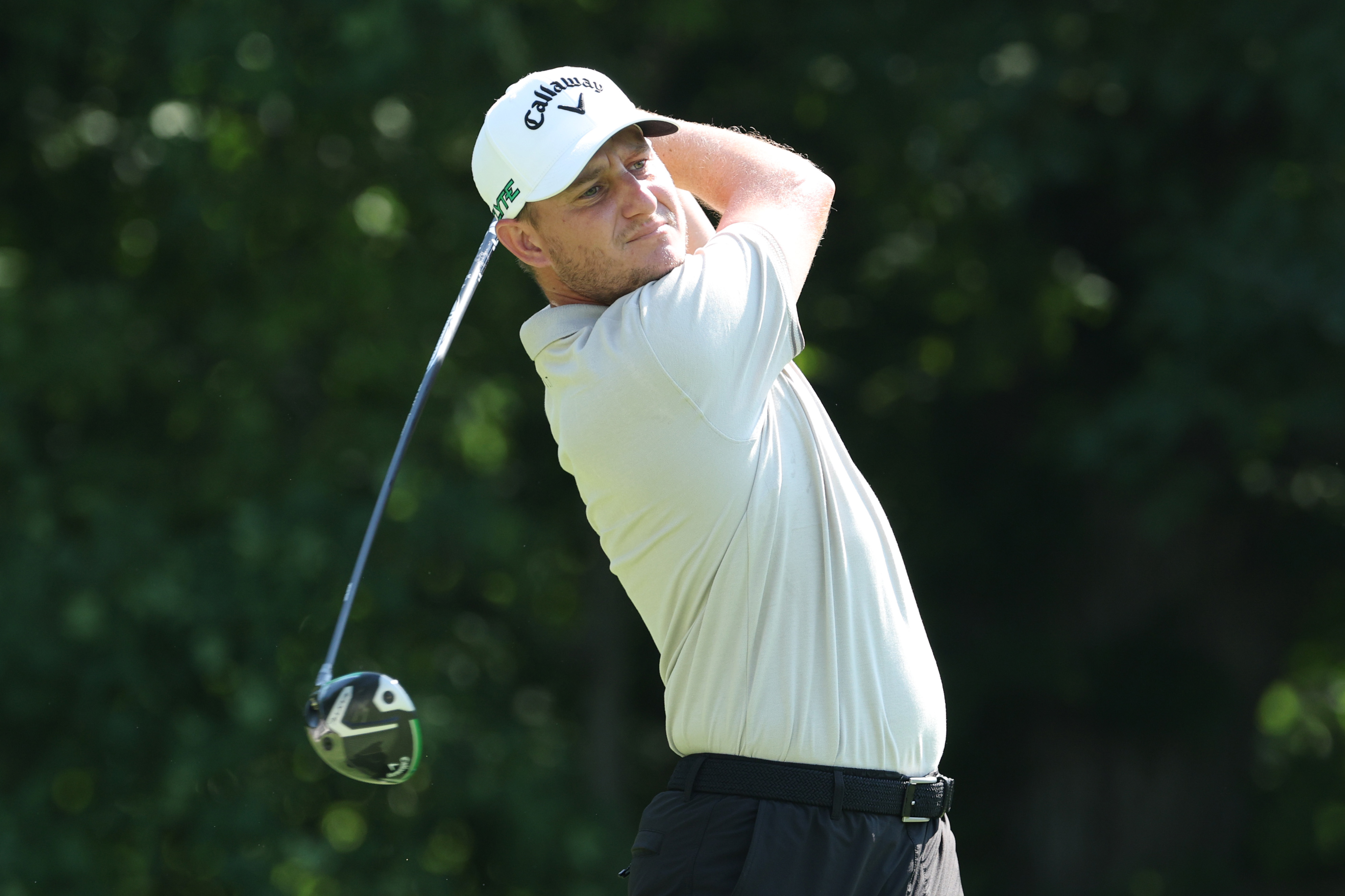 Emiliano Grillo hits a driver