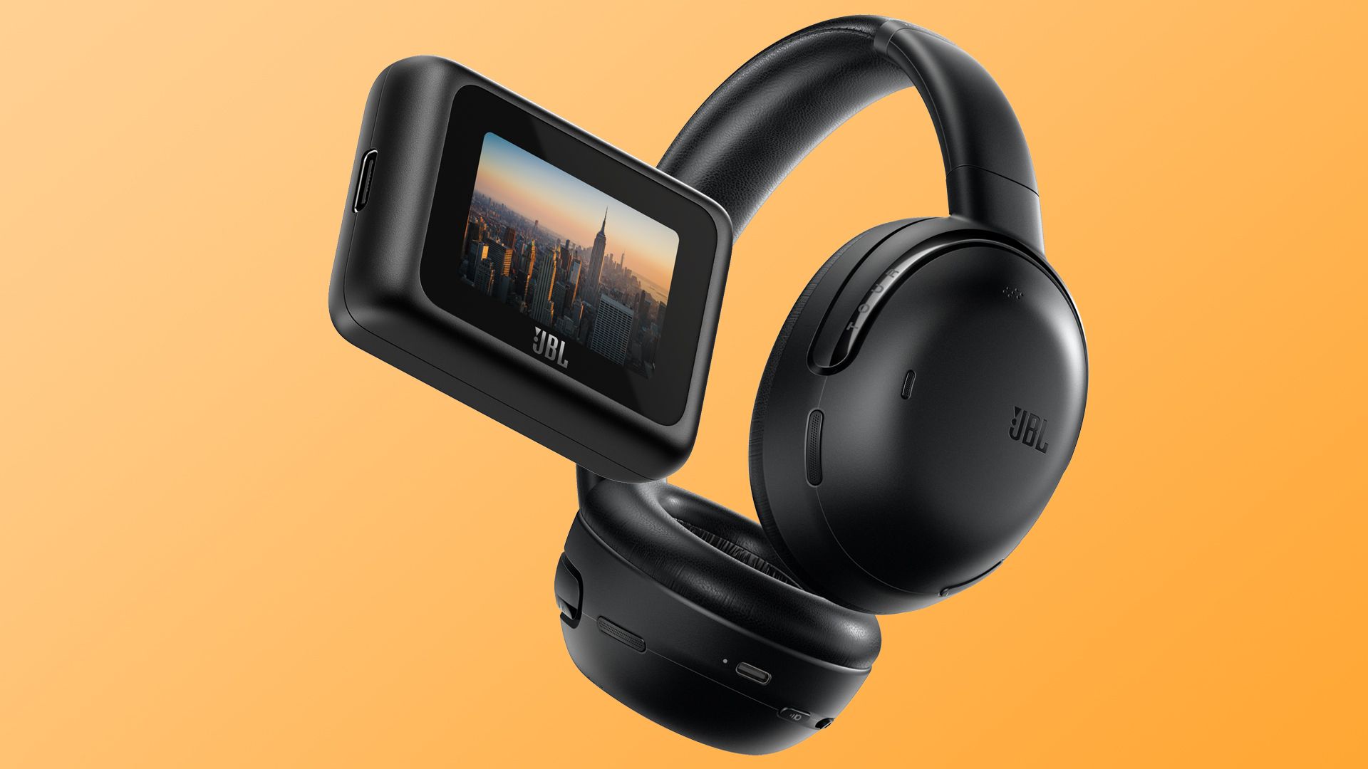 JBL's new elite headphones include a touchscreen audio transmitter