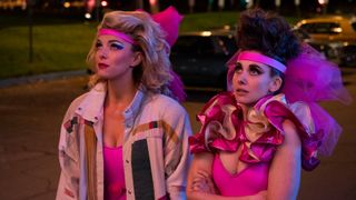 (L to R) Betty Gilpin as Debbie and Alison Brie as Ruth in Glow