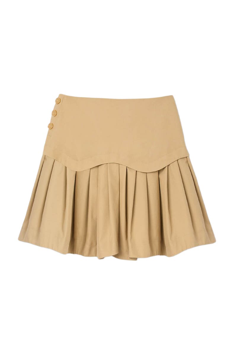 mini flare pleated skirt