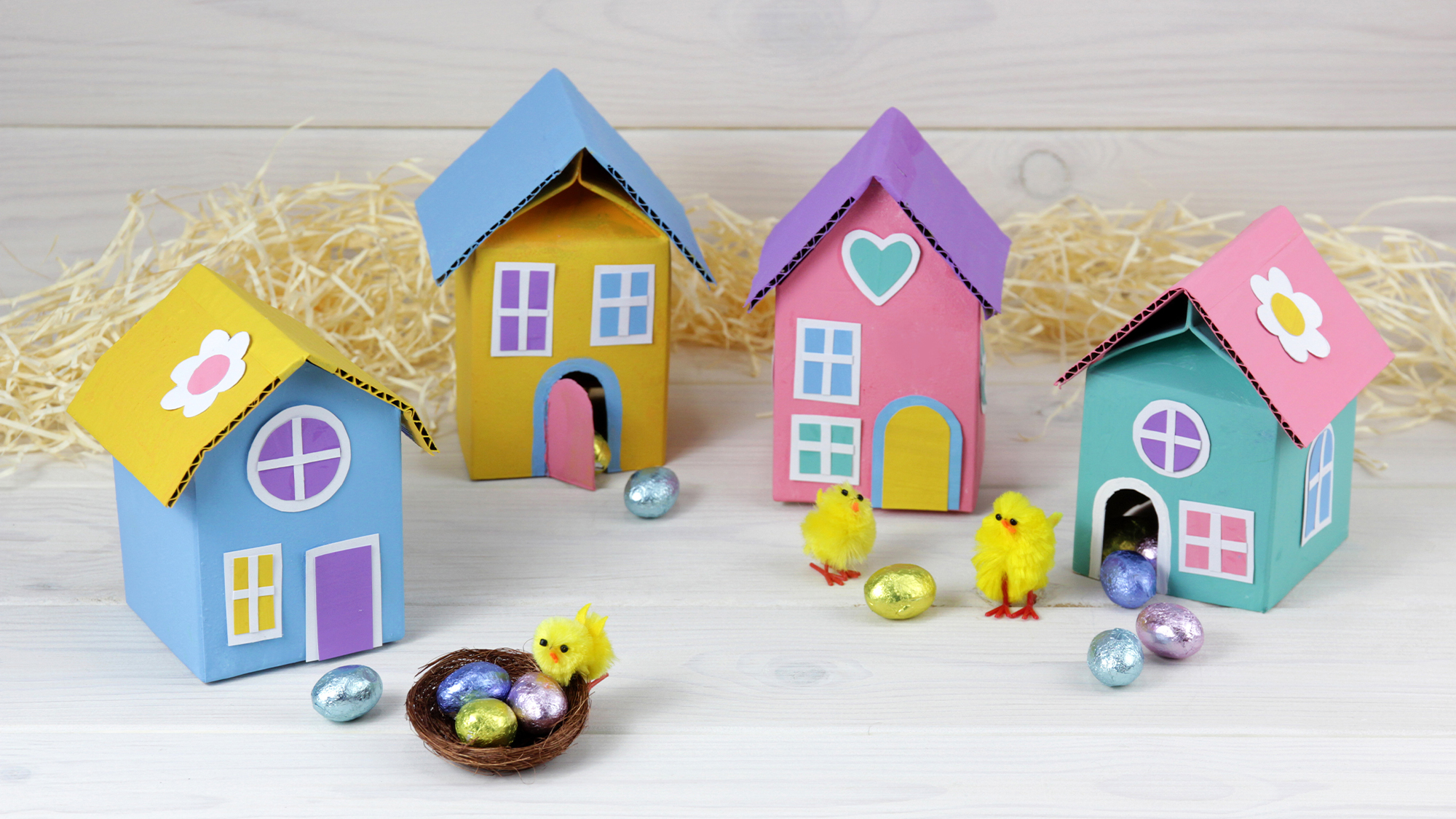 Easter egg houses