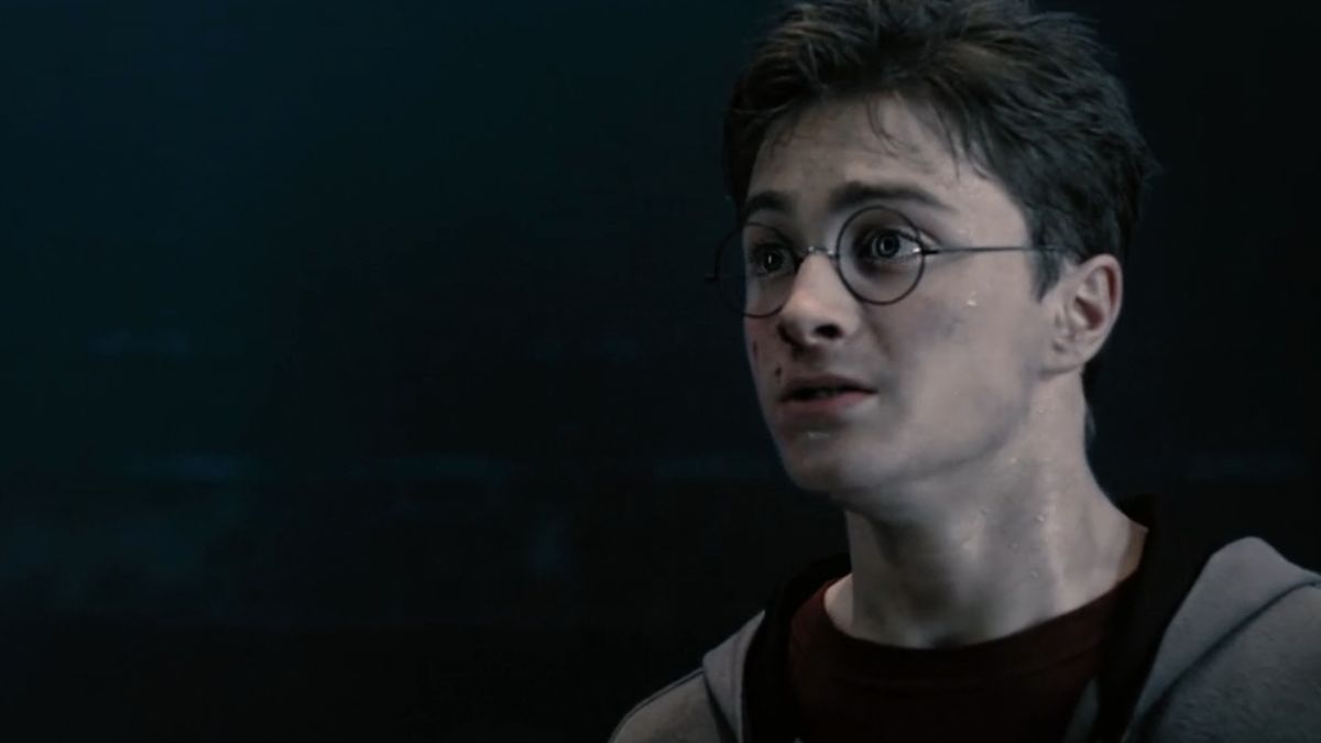 Harry Potter looking devastated in Order of the Phoenix