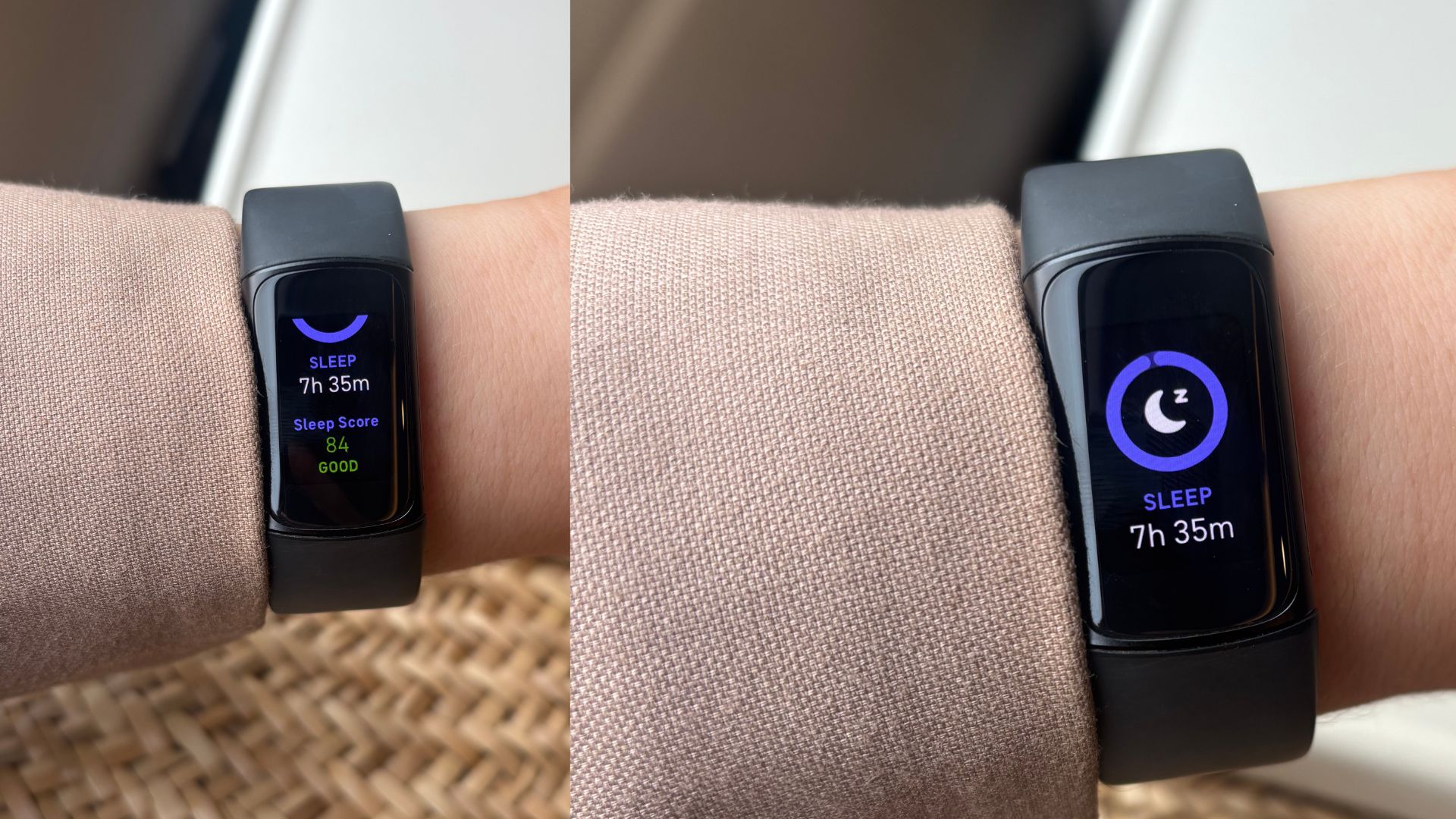 Fitbit Charge 6 displaying sleep data