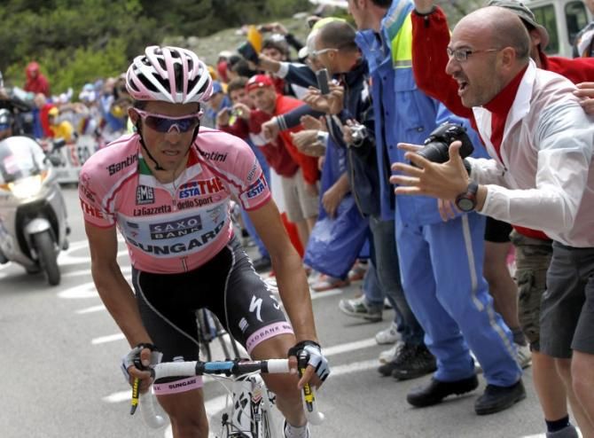 Alberto Contador finished second on the Monte Zoncolan in 2011