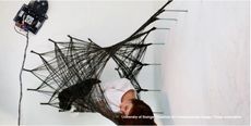 Spiderbot-weaved web
