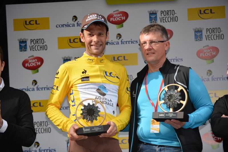 Jean-Christophe P&eacute;raud (Ag2r-La Mondiale) win his winners trophy