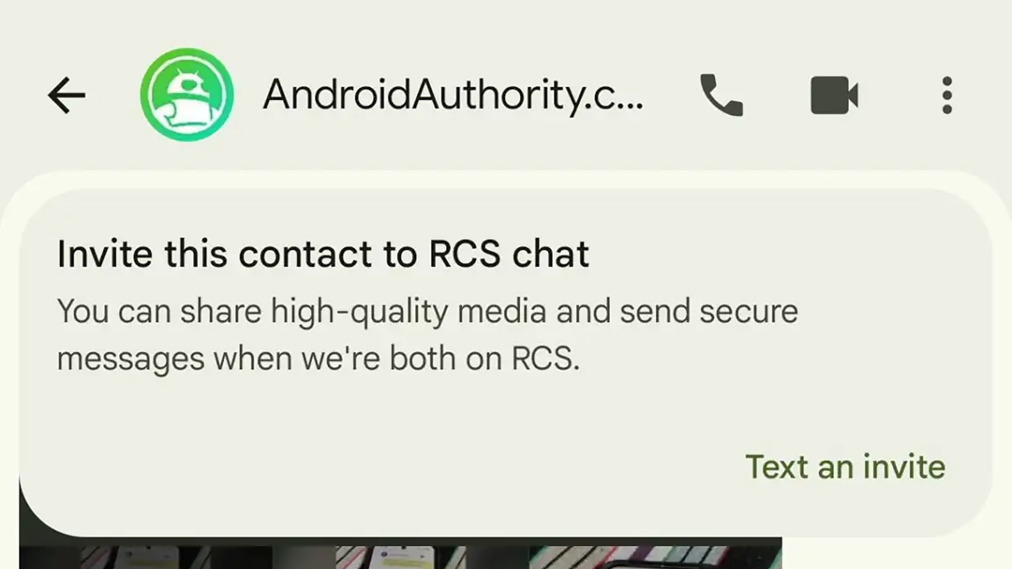 Google Messages RCS invite