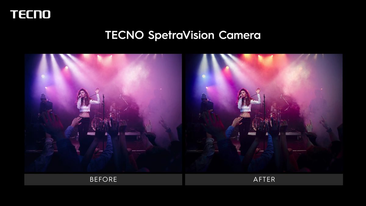 Before and after samples using the Tecno SpectraVision