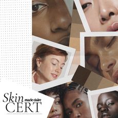 a close up of women's faces showing skin tone