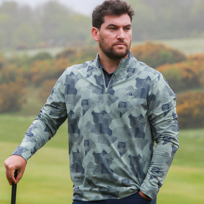Adidas Go-To Printed Quarter-Zip Sweatshirt