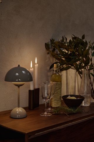 A vignette with taper candles