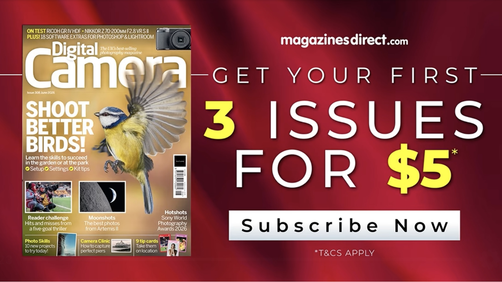 3 for $5/&pound;5 subscription deal