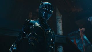 Shuri as Black Panther in Black Panther: Wakanda Forever