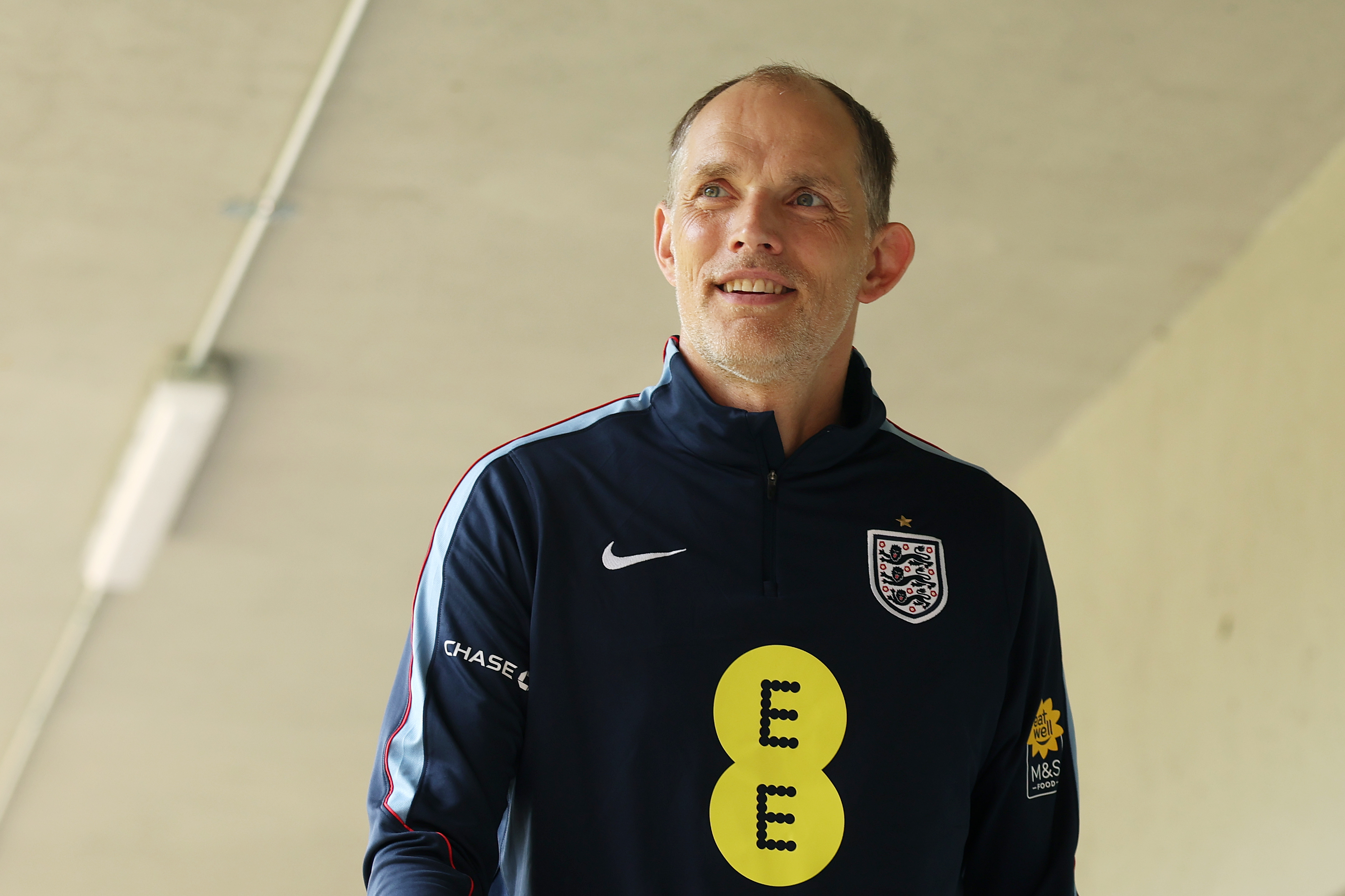 Thomas Tuchel at a media day for England at World Cup 2026