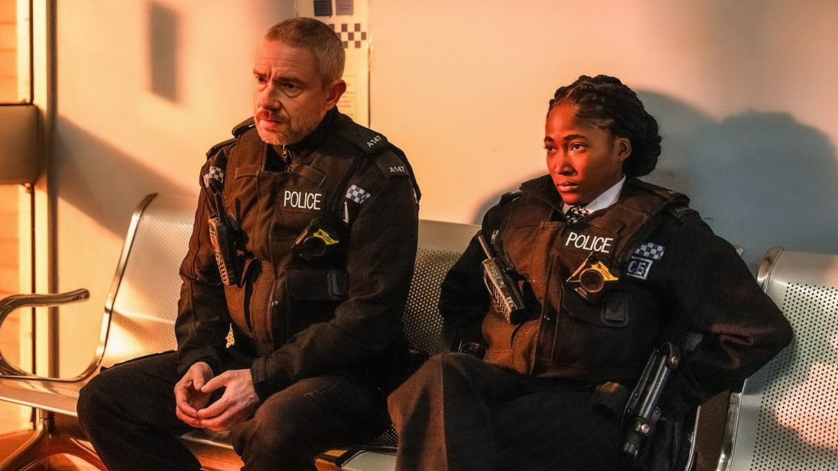 Martin Freeman and Adelayo Adedayo in The Responder season 2