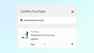 PlayStation Direct error