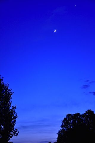 Venus and the Crescent Moon over Delaware