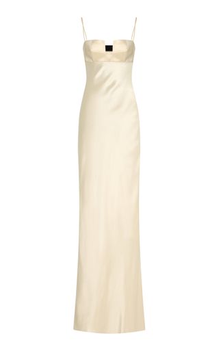 Satin Bustier Maxi Dress