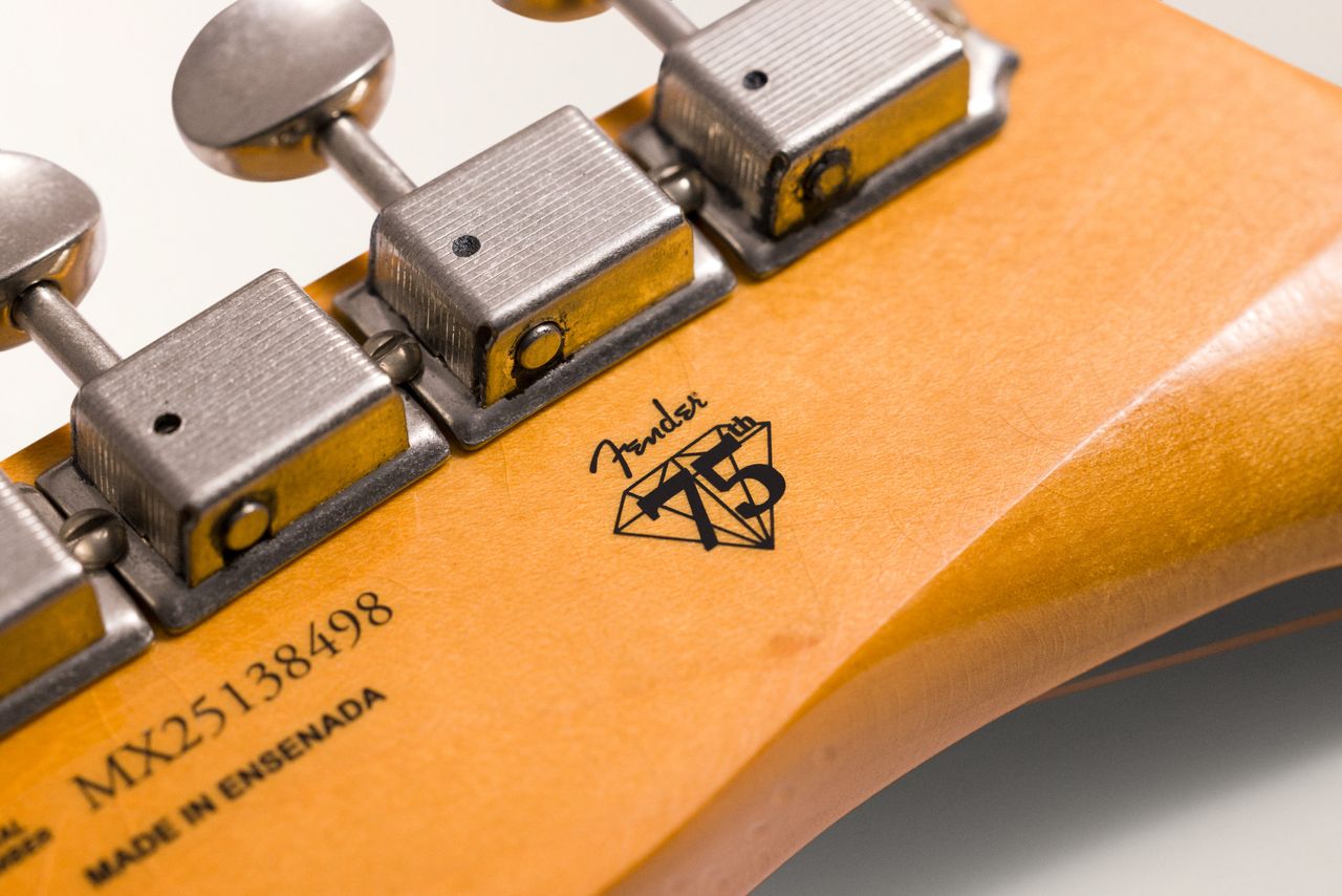 Details of the 75th Anniversary Vintera II Road Worn 1951 Telecaster in Butterscotch Blonde