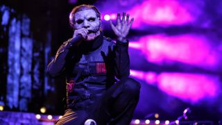 Corey Taylor on stage on the first night of Slipknot’s tour with Marilyn Manson