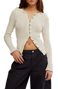 Free People It's On Rib Cardigan